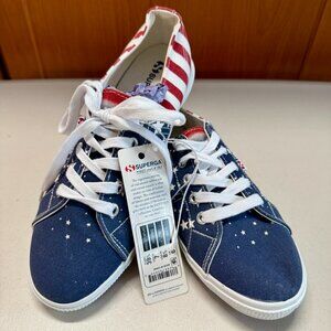Superga Women's Size 8 1/2  Stripes and Stars Sneakers